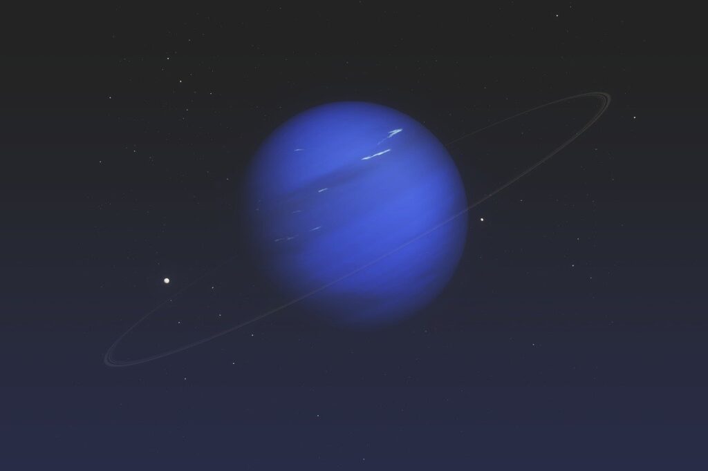 Neptun Planet blau Wie viele Monde hat Neptun
